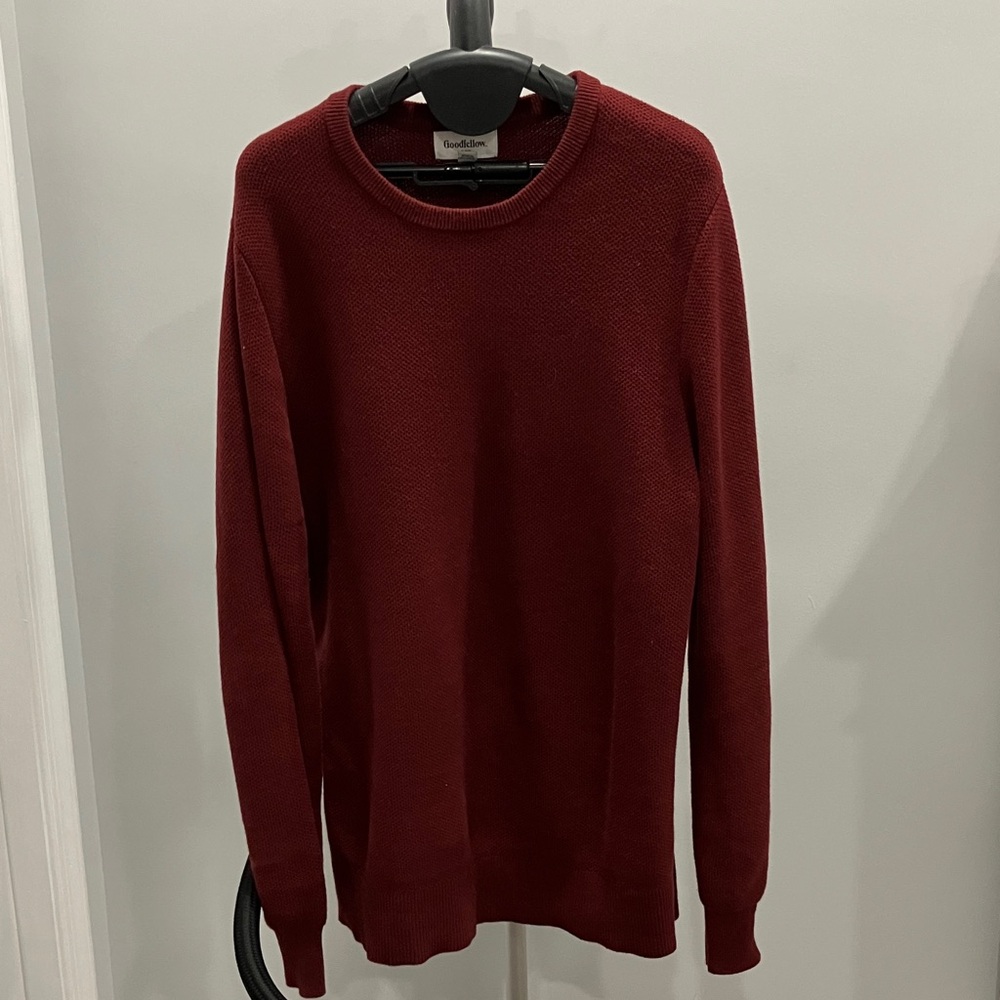 Goodfellow & Co Men's Deep Red Crewneck Sweater